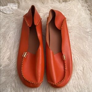 Elegant Orange Women's Moccasins